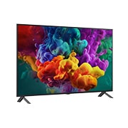 LG 55-tolline LG QNED evo AI Mini-LED QNED85 4K nuti TV 2026, LG QNED evo AI QNED85 Mini LED eestvaade, mis ilmus 2026. aastal, kuvab ekraanil erksaid, voolavaid tiheda värvipilve purseid, tuues esile Dynamic QNED Color Pro, Mini LED, alpha 8 AI Processor 4K Gen, 55QNED85B3B, thumbnail 2