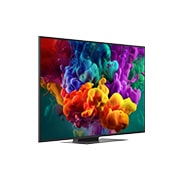 LG 55-tolline LG QNED evo AI Mini-LED QNED87 4K nuti TV 2026, LG QNED evo AI QNED85 Mini LED , kujutatud ees- ja külgvaates, toob esile 100-tollise ekraani laiusega 2230 millimeetrit (mm), ekraani kõrgusega 1277 millimeetrit (mm), kõrgusega alusega 1374/1338 mil, 55QNED87B3A, thumbnail 3