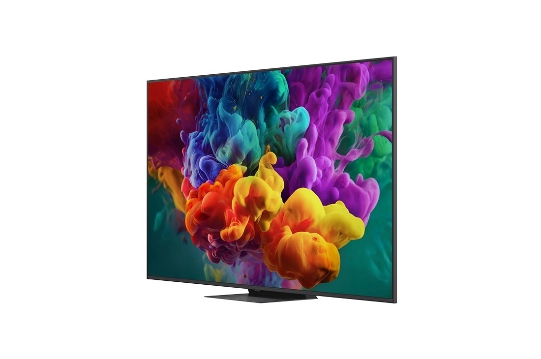 LG 65-tolline LG QNED evo AI Mini-LED QNED87 4K nuti TV 2026, LG QNED evo AI QNED85 Mini LED toob Mini LED koos Precision Dimming Pro-ga esile poolitatud virmaliste valguses liustikumäestiku stseeni kaudu, võrreldes tavalist LED-i sügavamate mustade ja viimistle, 65QNED87B3A, thumbnail 6