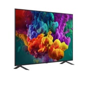 LG 75-tolline LG QNED evo AI Mini-LED QNED85 4K nuti TV 2026, LG QNED evo AI QNED85 Mini LED , kujutatud ees- ja külgvaates, toob esile 100-tollise ekraani laiusega 2230 millimeetrit (mm), ekraani kõrgusega 1277 millimeetrit (mm), kõrgusega alusega 1374/1338 mil, 75QNED85B3B, thumbnail 3