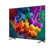 LG 86-tolline LG QNED evo AI Mini-LED QNED85 4K nuti TV 2026, LG QNED evo AI QNED85 Mini LED , kujutatud ees- ja külgvaates, toob esile 100-tollise ekraani laiusega 2230 millimeetrit (mm), ekraani kõrgusega 1277 millimeetrit (mm), kõrgusega alusega 1374/1338 mil, 86QNED85B3B, thumbnail 3