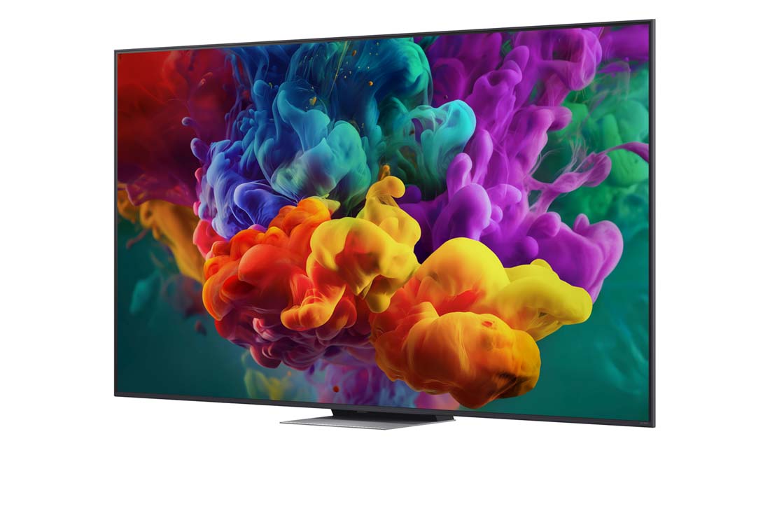 LG 86-tolline LG QNED evo AI Mini-LED QNED86 4K nuti TV 2026, LG QNED evo AI QNED85 Mini LED alpha 8 AI Processor 4K Gen3 helendab sinises valguses trükkplaadil, rõhutades tehisintellekti töötlemisvõimsust koos NPU x5.0 kiirema närvitöötluse, GPU 10% võimsama gr, 86QNED86B3B, thumbnail 7