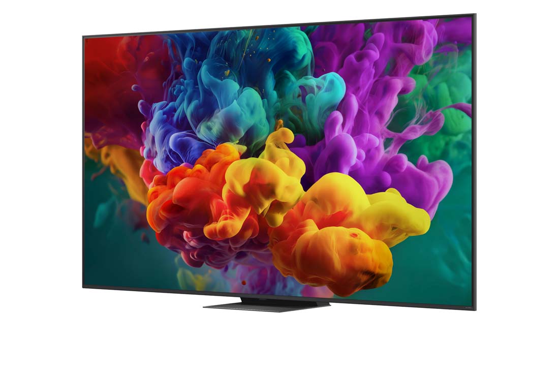 LG 86-tolline LG QNED evo AI Mini-LED QNED87 4K nuti TV 2026, LG QNED evo AI QNED85 Mini LED alpha 8 AI Processor 4K Gen3 helendab sinises valguses trükkplaadil, rõhutades tehisintellekti töötlemisvõimsust koos NPU x5.0 kiirema närvitöötluse, GPU 10% võimsama gr, 86QNED87B3A, thumbnail 7