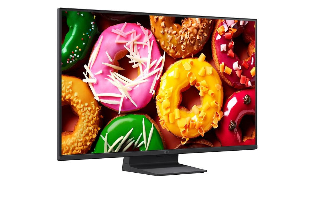 LG 27-tolline LG FHD AI LB70 4K nutiteler 2026, LG SMART TV AI LB70 FHD TV toob HDR10 Pro esile poolitatud järve-ja-mäestiku maastikupildiga, võrreldes SDR-i HDR10 Proga, et näidata heledamaid esiletõsteid, sügavamaid varje ja peenemat kontrastsust, 27LB70003LA, thumbnail 4