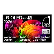 LG 83-tolline Wallpaper TV LG OLED evo AI W6 4K nuti TV 2026 koos juhtmevaba video ja heli ülekandega, 83 tolline Wallpaper TV LG OLED evo AI W6 True Wireless 4K nutiteler 2026, OLED83W69LA, thumbnail 1