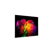 LG 77-tolline Wallpaper TV LG OLED evo AI W6 4K nuti TV 2026 koos juhtmevaba video ja heli ülekandega, LG OLED evo AI W6 Wallpaper TV koos Flush Fit ja Zero Gap lahendusega on kujutatud seinale täiesti tasapinnaliselt kinnitatuna, ilma nähtava vaheta. Mitmed eri nurkade alt vaated toovad esile selle õh, OLED77W69LA, thumbnail 5