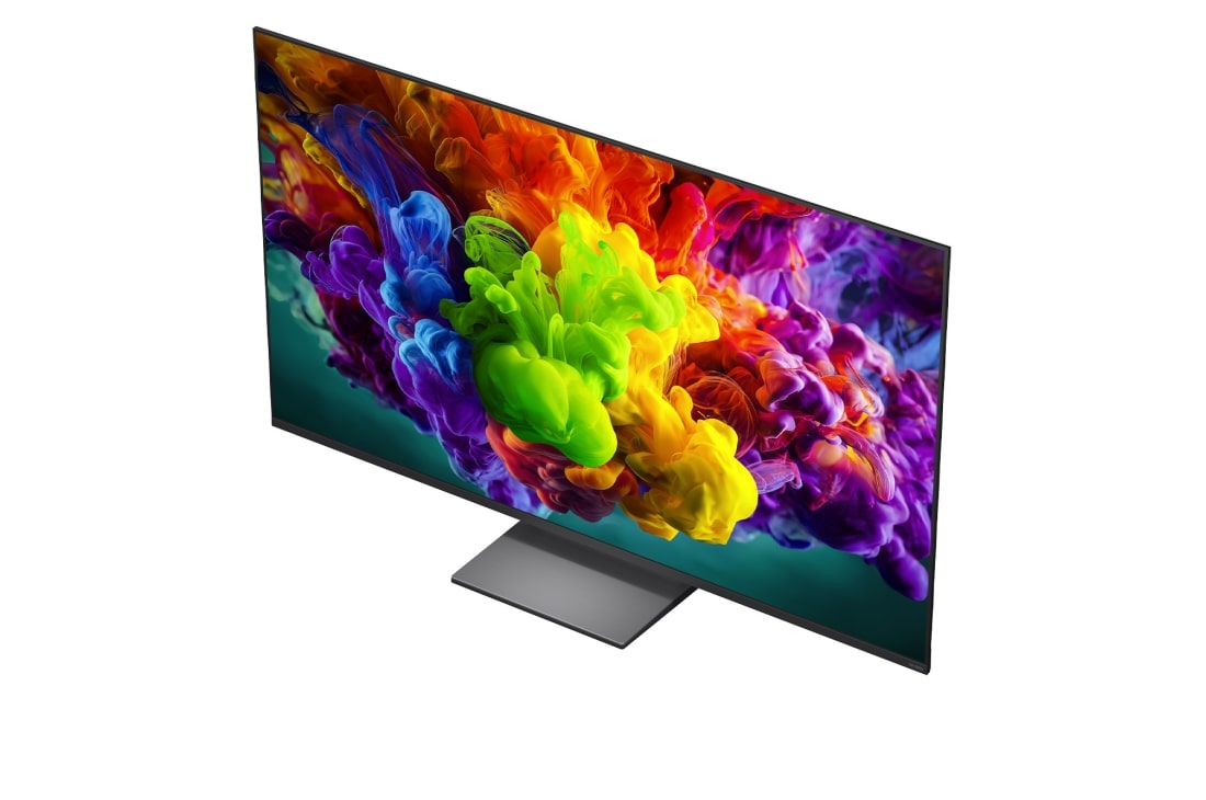 LG 55-tolline LG QNED AI Mini-LED QNED93 4K nuti TV 2026, LG QNED evo AI Mini LED QNED90 sisaldab isikupärastamiseks AI Hubi, mille kohal on AI-ikoon koos kaugjuhtimispuldiga, mida ümbritsevad sildid: Multi AI Search, AI Concierge, AI Voice ID with My Page, , 55QNED93B6A, thumbnail 9