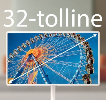 LG StanbyME 2 Max LX6 teisaldatav ekraan 32-tollise ekraaniga kuvab vaateratta pilti, kus suurem ekraan suurendab ulatust ja visuaalset selgust kaasahaaravama vaatamiskogemuse saamiseks.