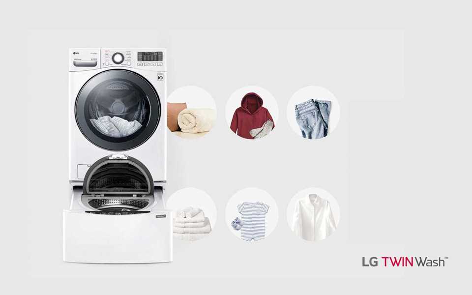 The LG TwinWash allows you to do two loads at once, ensuring your delicates and all the rest are clean when you need it most | More at LG MAGAZINE