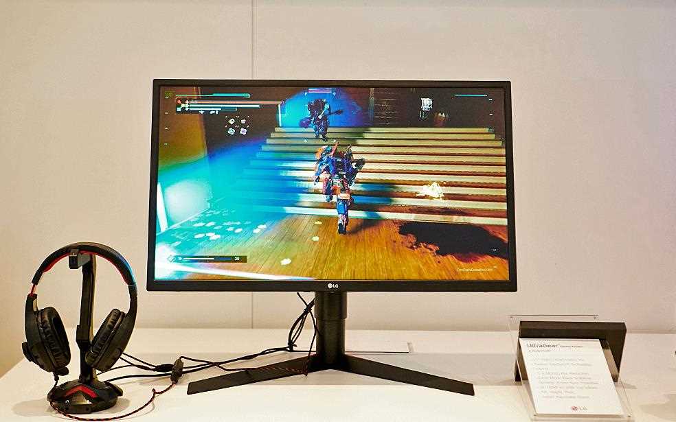 IFA 2018: The 27GK750F LG Monitor, on show in the video game section of the exhibition