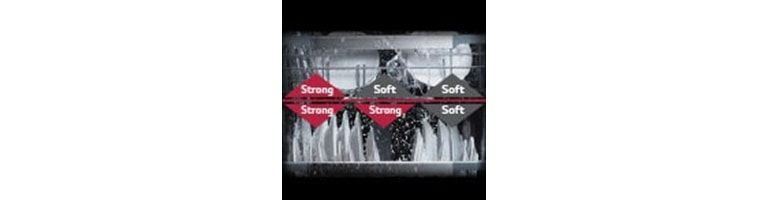 Dual zone washing feature