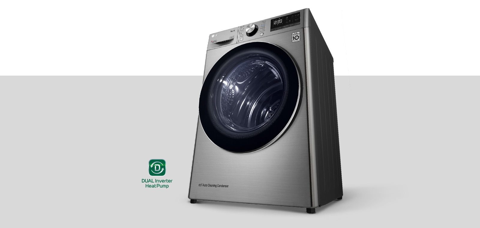 DUAL Inverter Heat Pump™ Dryer product image with logo