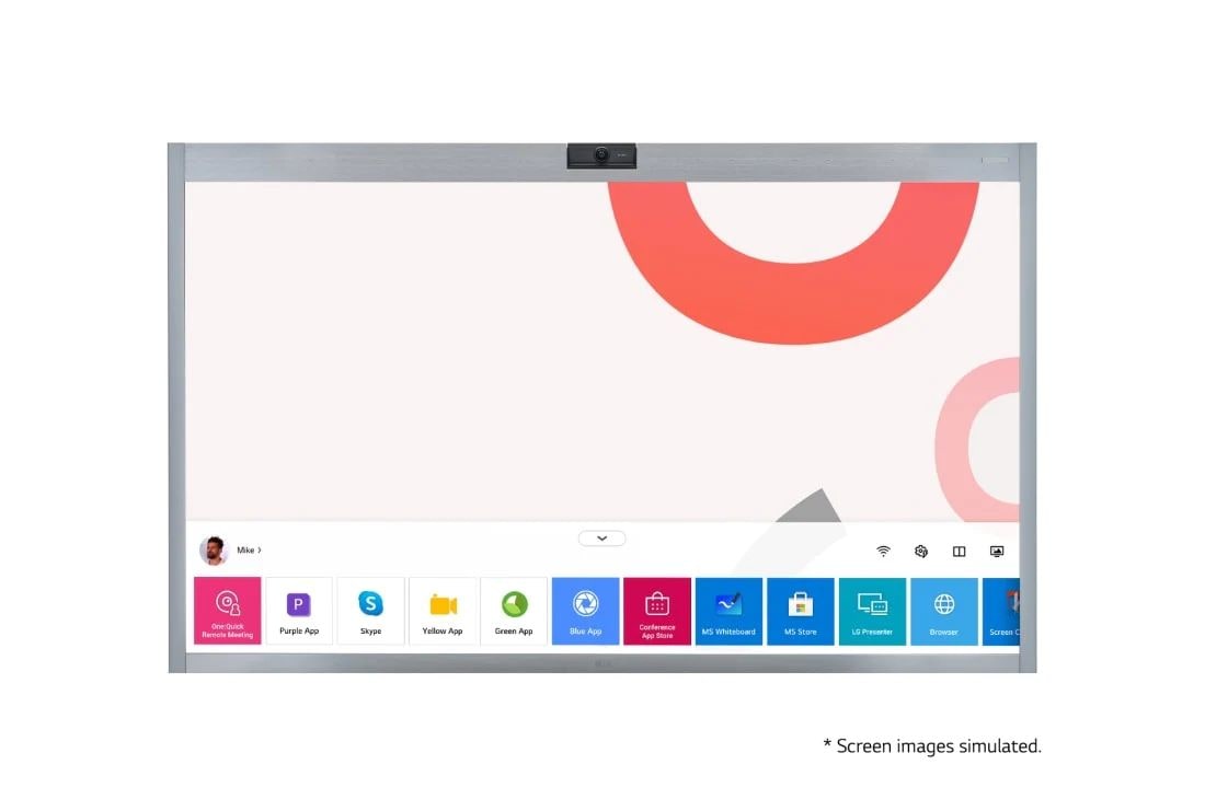 LG One:Quick Works,   المنظر الأمامي مع صورة ملء الشاشة (* محاكاة صور الشاشة), 55CT5WJ-B
