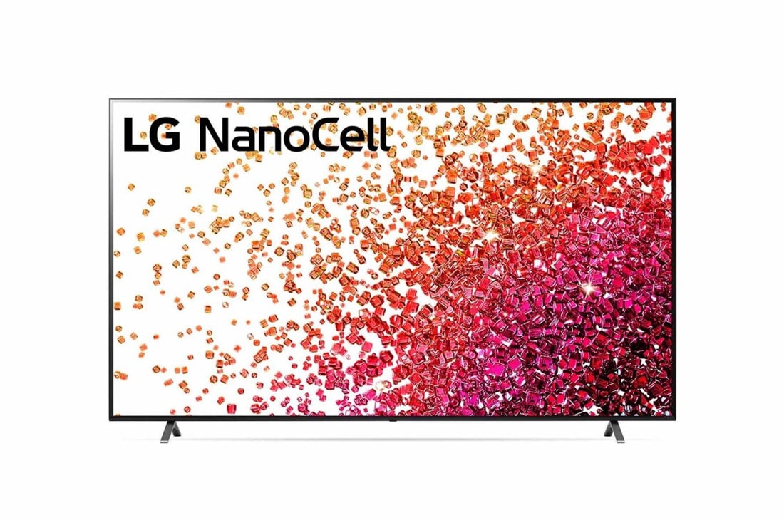 LG سلسلة تلفزيون LG NanoCell‏ 75 بوصة NANO75، بدقة 4K والمزود بتقنية Active HDR، ونظام تشغيل WebOS بالإضافة إلى تقنية Smart ThinQ AI, 75NANO75VPA, 75NANO75VPA