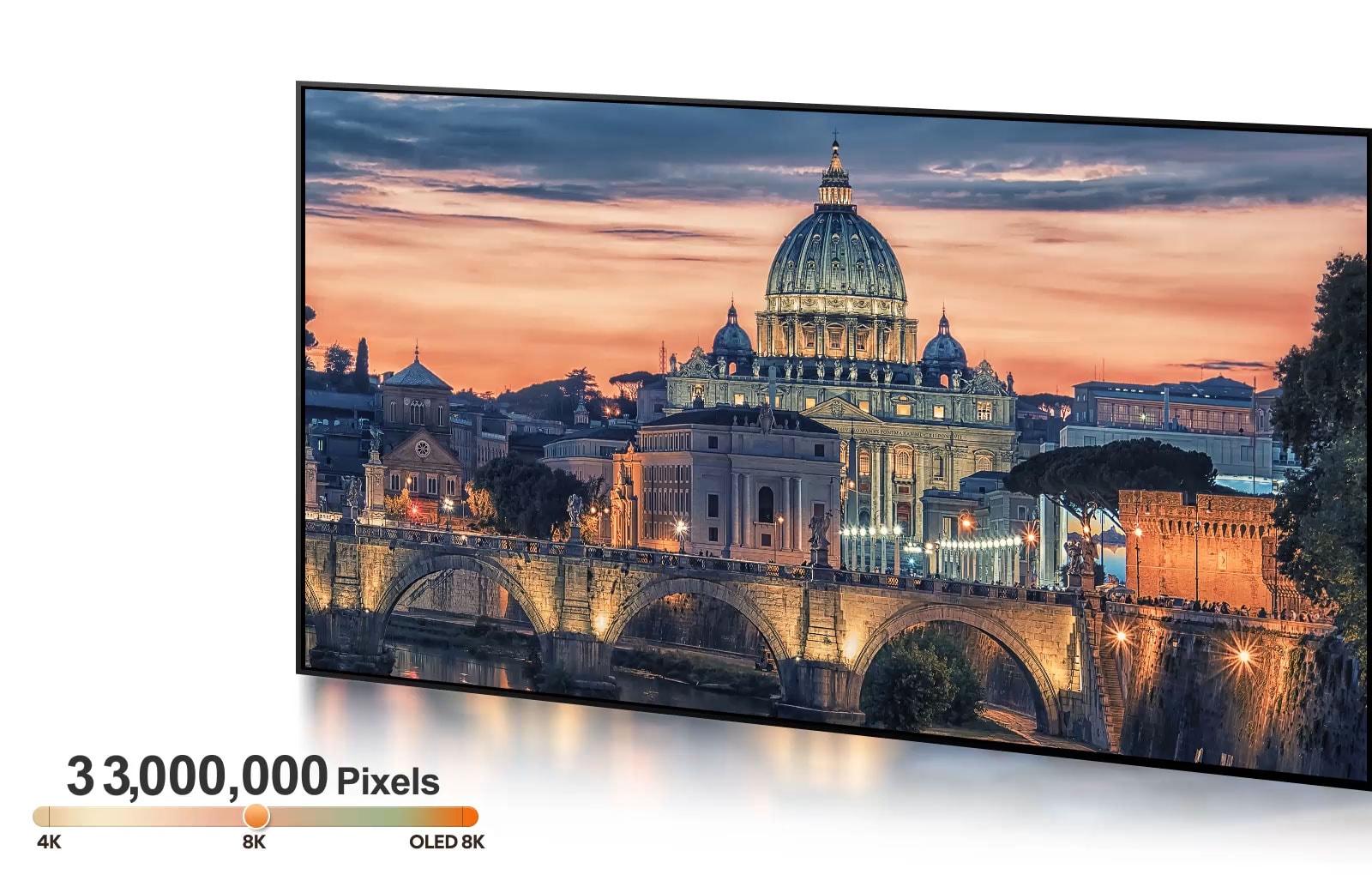 A TV screen capturing the scenery of St. Peter’s Square(play the video)