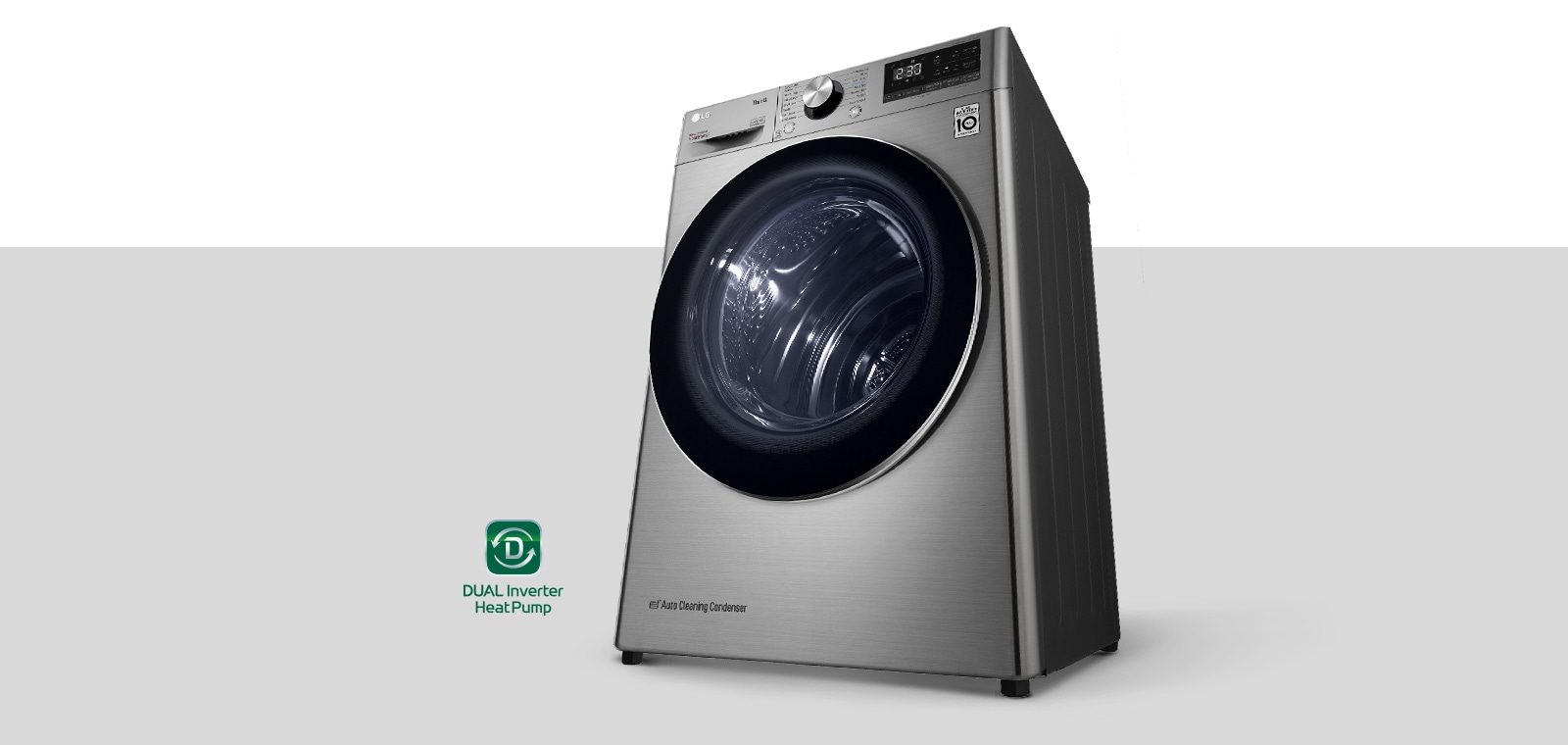 DUAL Inverter Heat Pump™ Dryer product image with logo