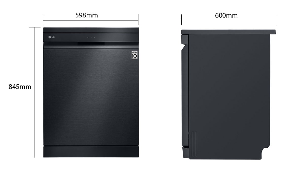 Lg sales dishwasher size