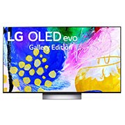 LG OLED TV 65 Inch G2 Series, Gallery Design 4K Cinema HDR WebOS Smart AI ThinQ Pixel Dimming, Front view with LG OLED evo Gallery Edition on the screen, OLED65G26LA, thumbnail 3