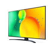 LG NanoCell TV 50 Inch NANO79 Series, Cinema Screen Design 4K Active HDR WebOS Smart  AI ThinQ , 30 degree side view with infill image, 50NANO796QA, thumbnail 3