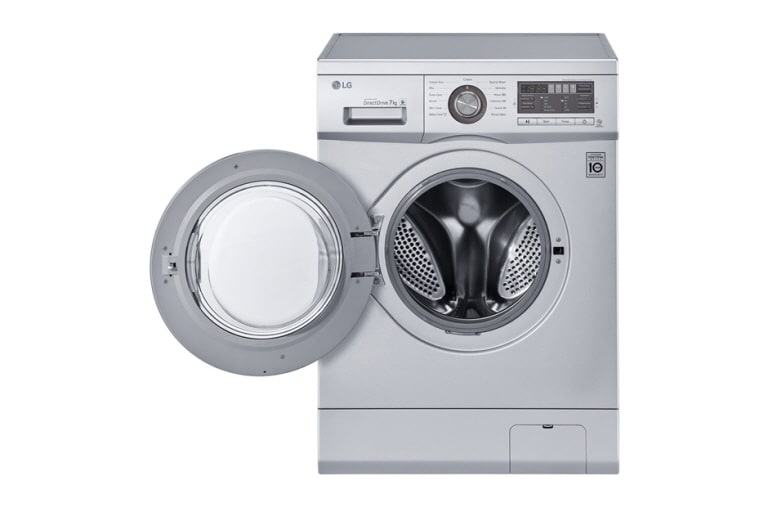 LG 7KG Front Loading Silver Washing Machine, F1296QD23, thumbnail 2