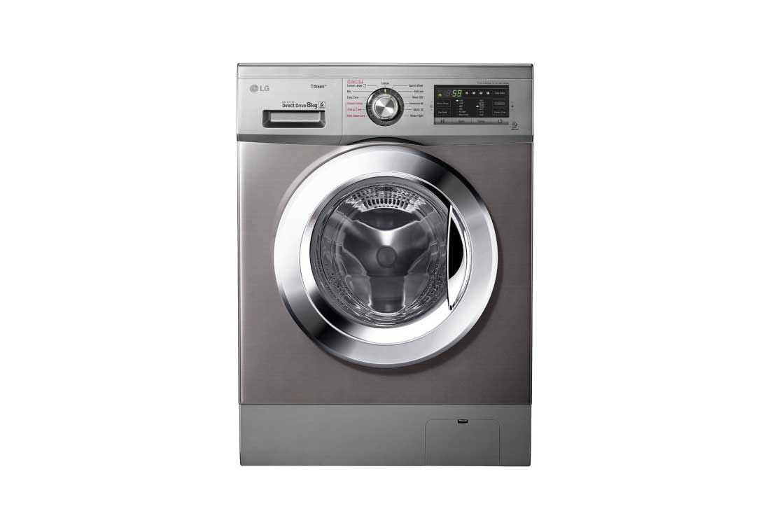LG 8KG Steam Washing Machine & 5KG Dryer, Chrome Knob, FH4G6TDGG6