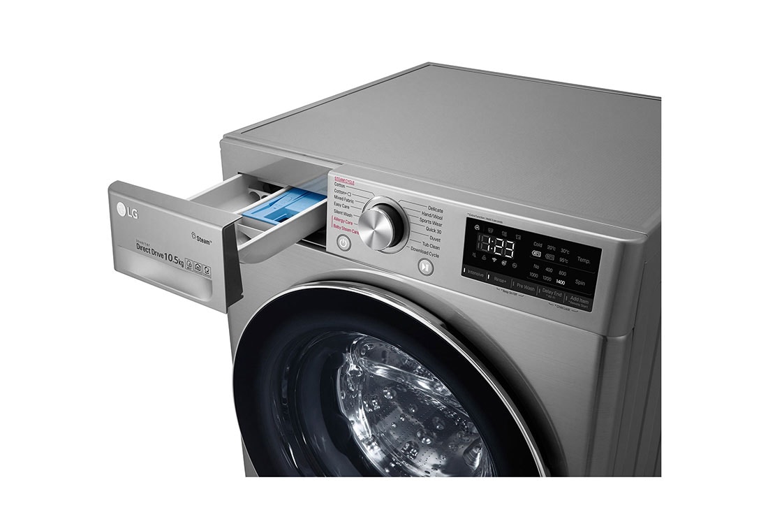 Shop LG 10.5 Kg Vivace, with AI DD technology Washing Machine | LG  F4V5RYP2T Specs & Price | LG Egypt