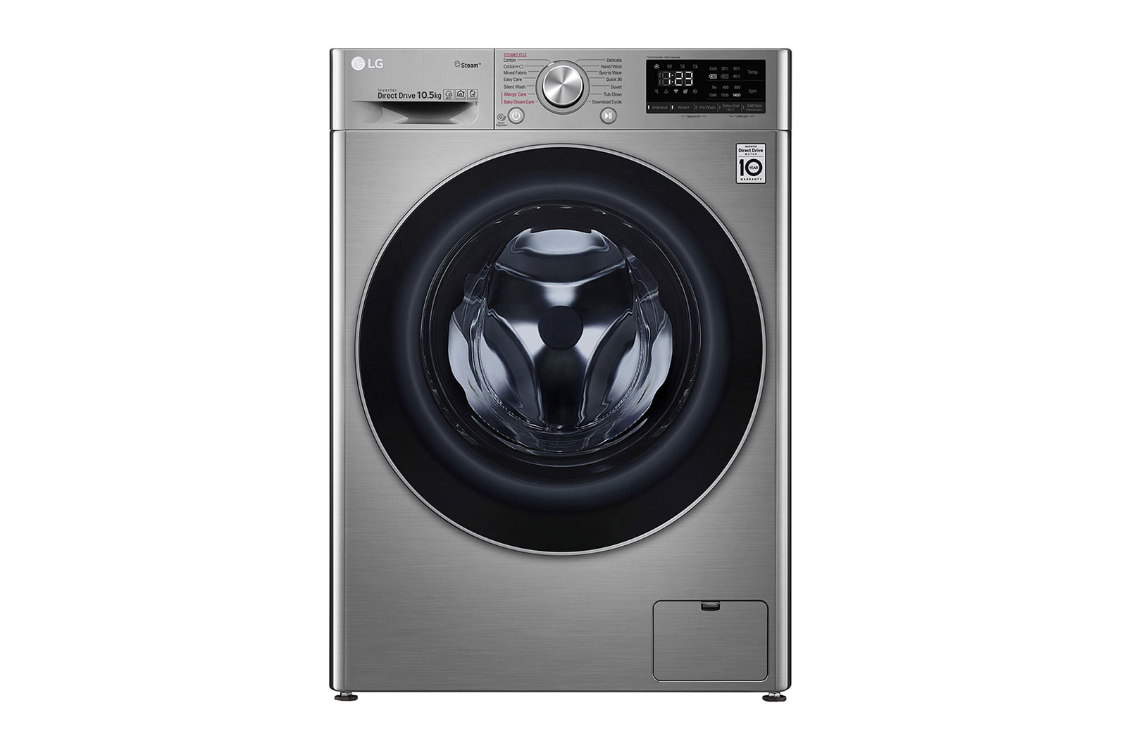 Shop LG 10.5 Kg Vivace, with AI DD technology Washing Machine | LG  F4V5RYP2T Specs & Price | LG Egypt