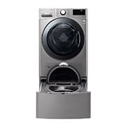 LG  20kg+ 3.5kg Wash Two Load with LG TWINWash™ Washing Machine, FT025V2SS - Front view mini door open, FT025V2SS, thumbnail 4