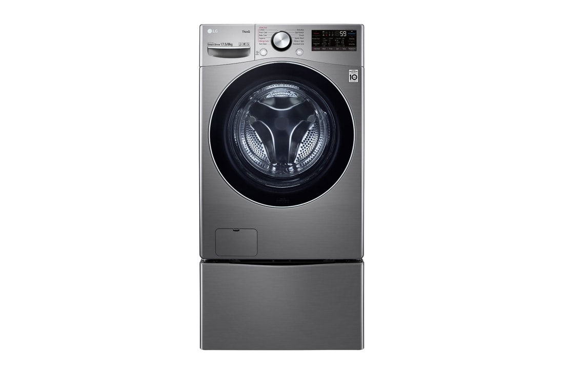 LG Washer 17.5kg + Dryer 8kg Wash Two Load with LG TWINWash™ Washing Machine, FT018TGES, FT018TGES