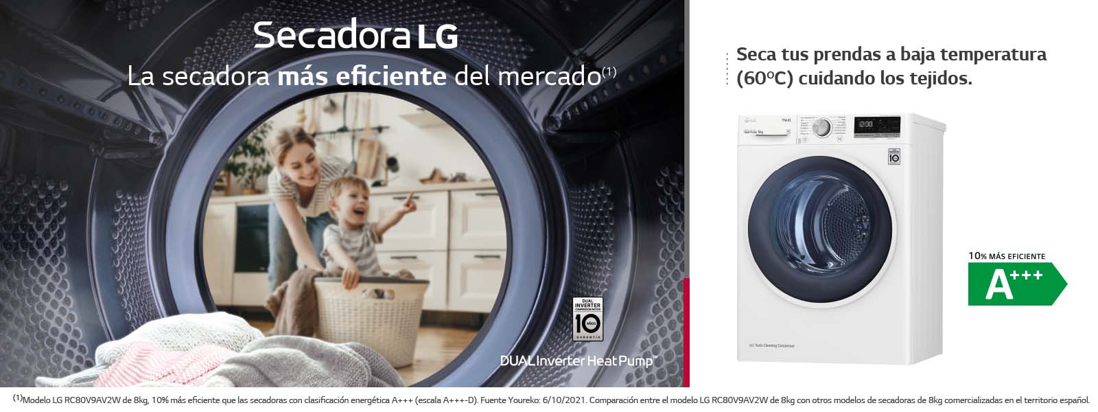 Lavadoras y secadoras ropa máximo rendimiento | LG España