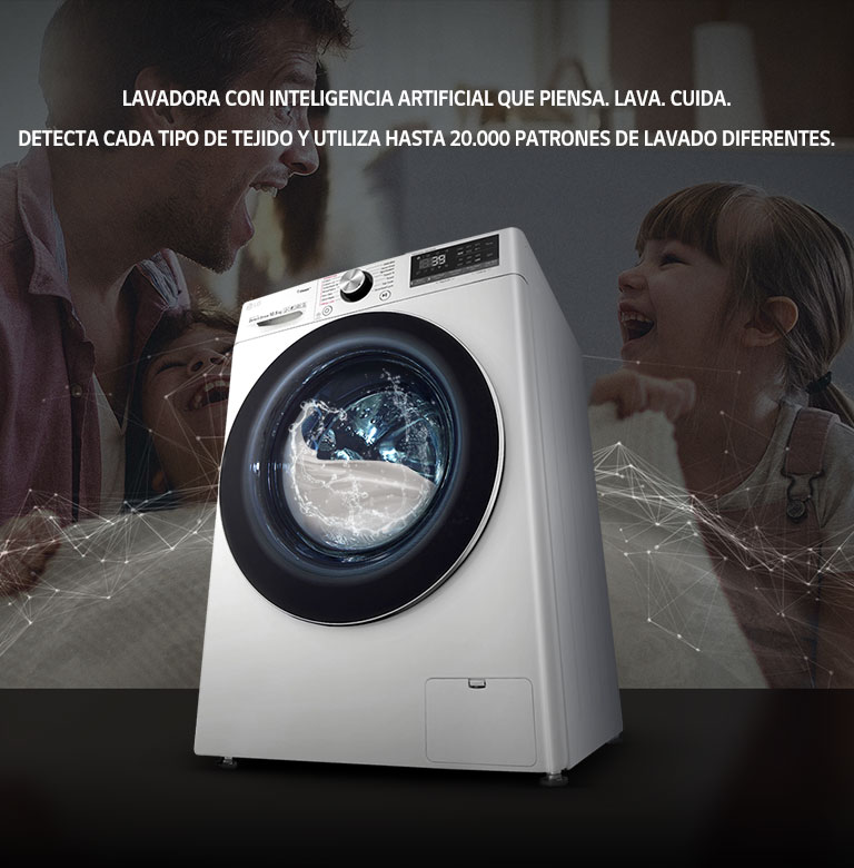 LG Lavadora AI Direct Drive 9kg, 1400rpm, Clasificación A, Blanca, Serie 700 | LG España