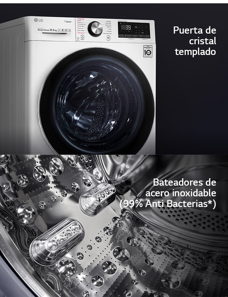 LG Lavadora inteligente Direct Drive 10.5kg, Clasificación Blanca, Serie 700 | España