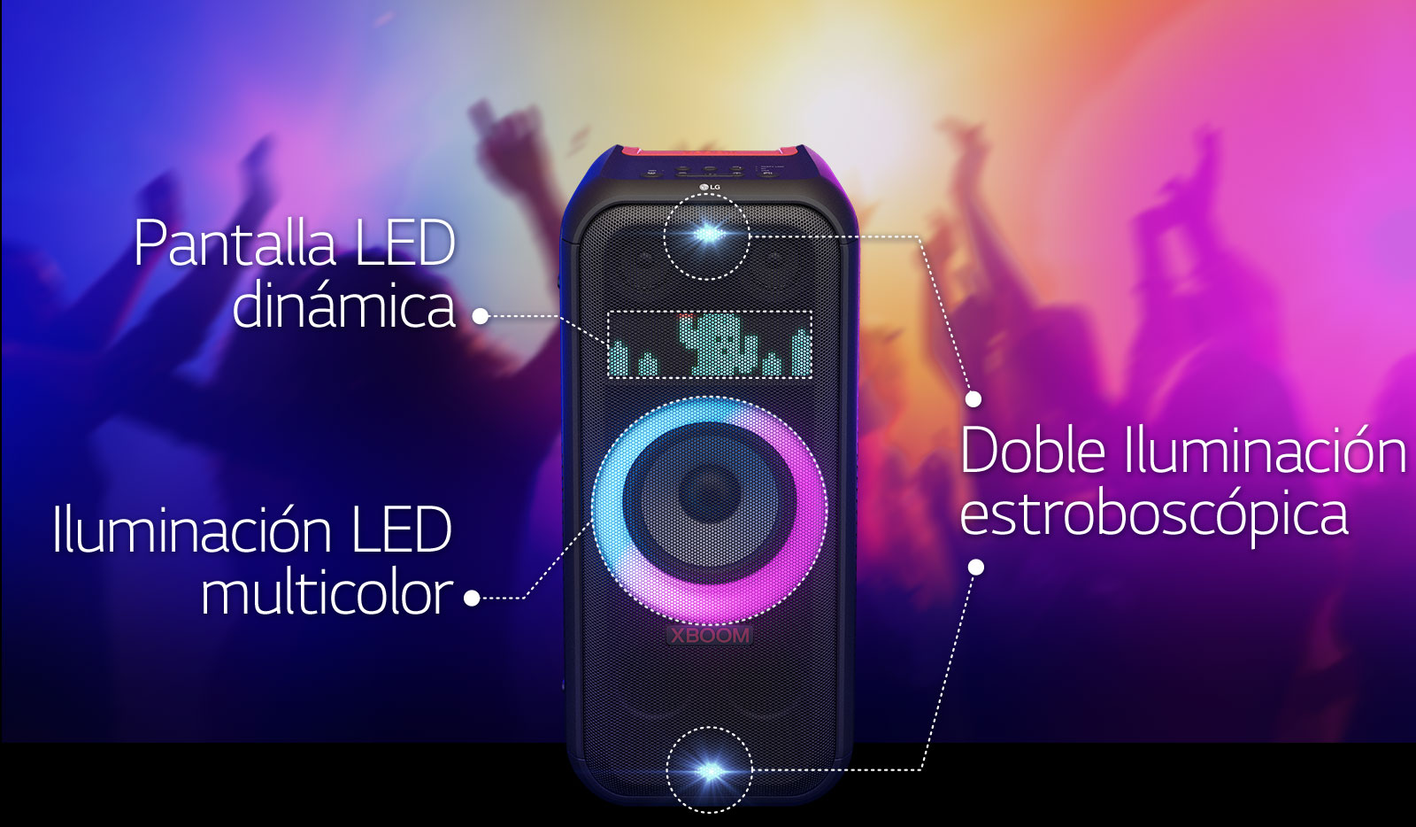 Comprar Altavoz de gran potencia LG XBOOM La Bestia, mesa DJ e iluminación  LED - Tienda LG