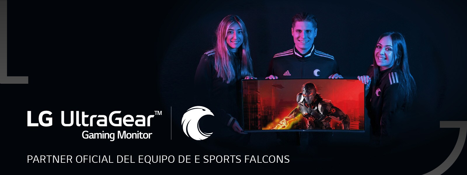 LG UltraGear Gaming Monitor partner oficial del equipo de E Sports Falcons