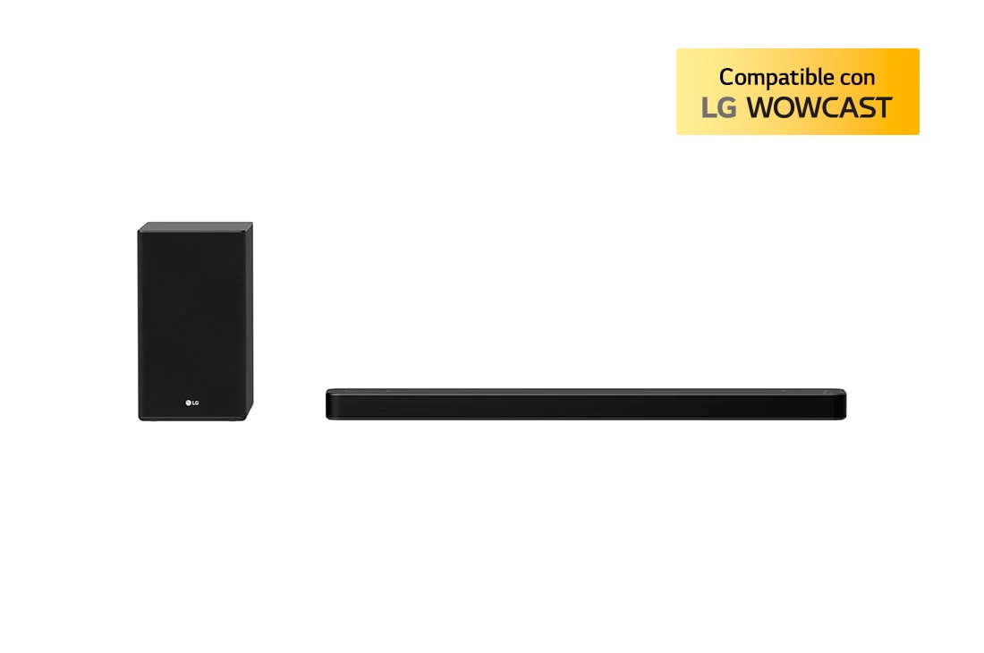 LG Barra de sonido Inteligente LG SP8YA de 440W de potencia 3.1.2 canales con calidad de sonido Hi-Res Audio, Dolby Atmos y DTS:X. Compatible con AirPlay 2, Spotify, Alexa, Asistente Google, Chromecast., vista frontal con subwoofer, SP8YA, thumbnail 13