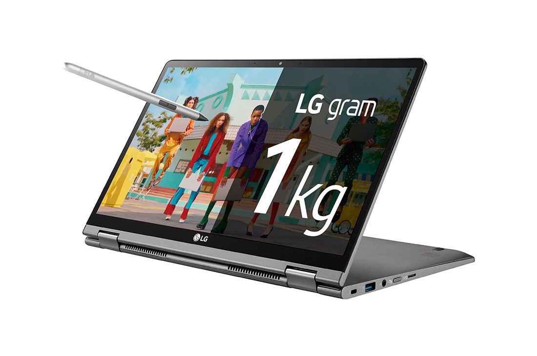 LG Gram 14T90P-G-AA78B Windows 10 Home - Convertible 2 en 1 ultraligero de 35,5cm (14'') FHD IPS (1kg, autonomía 20,5h, Intel i7 10ª gen., Intel UHD Graphics, 16GB RAM, 512GB SSD NVMe) Plata - Teclado Español, 14T90P-G-AA78B, 14T90P-G-AA78B