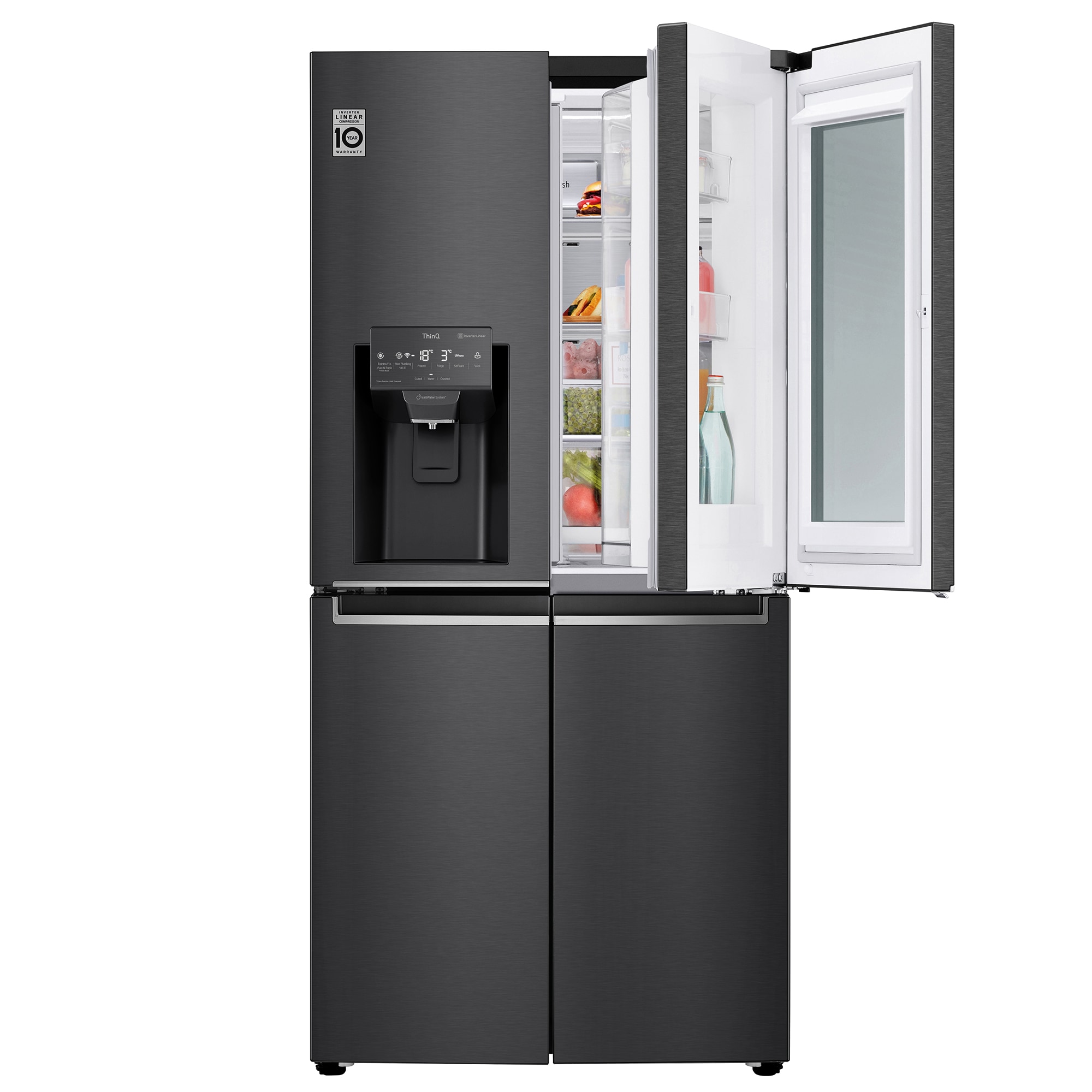 Lg GMX844MCKV 0493885 Refrigerador lado a lado con congelador - cm. 84 h  179 - lt. 423 - acero negro mate
