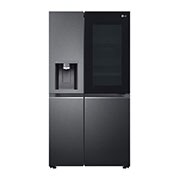 LG Frigorífico Americano Instaview Door-In-Door con Craft Ice, Clasificación E, 635 L, vista frontal abierta de alimentos, GSXV90MCDE, thumbnail 2