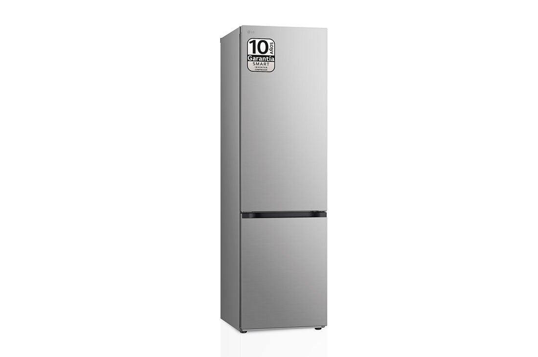 LG Frigorífico Combi Door Cooling+, 2m, Clasificación D, capacidad de 419l, Inox Antihuellas, Serie 500, Left side view with 10 years warranty logo, GBV5240DPY, thumbnail 0