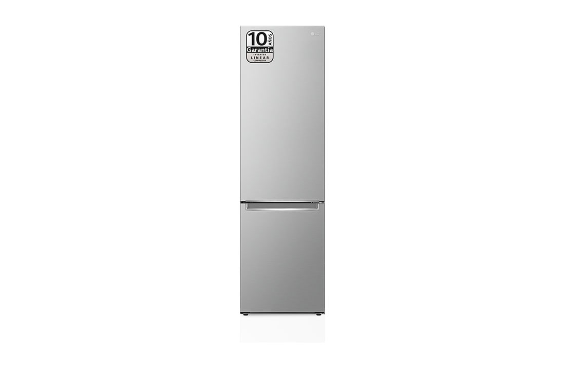 LG Frigorífico Combi Door Cooling+, 2,03m, Clasificación C, capacidad de 419l, inox antihuellas. Serie P500, vista ladeada, GBP52PZNCN1
