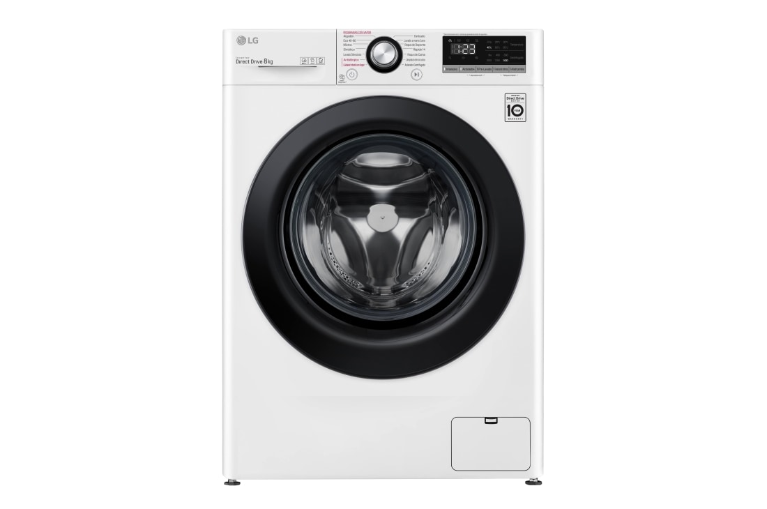 LG Lavadora inteligente AI Direct Drive 8kg, 1400rpm, Clasificación C,  Blanca, Serie 300