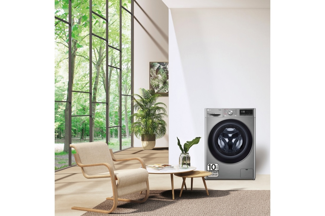 LG Lavasecadora inteligente AI Direct Drive 10,5/7kg, 1400rpm, Clasificación A(lavado)/E(secado), Inox antihuellas, Serie 700 | LG