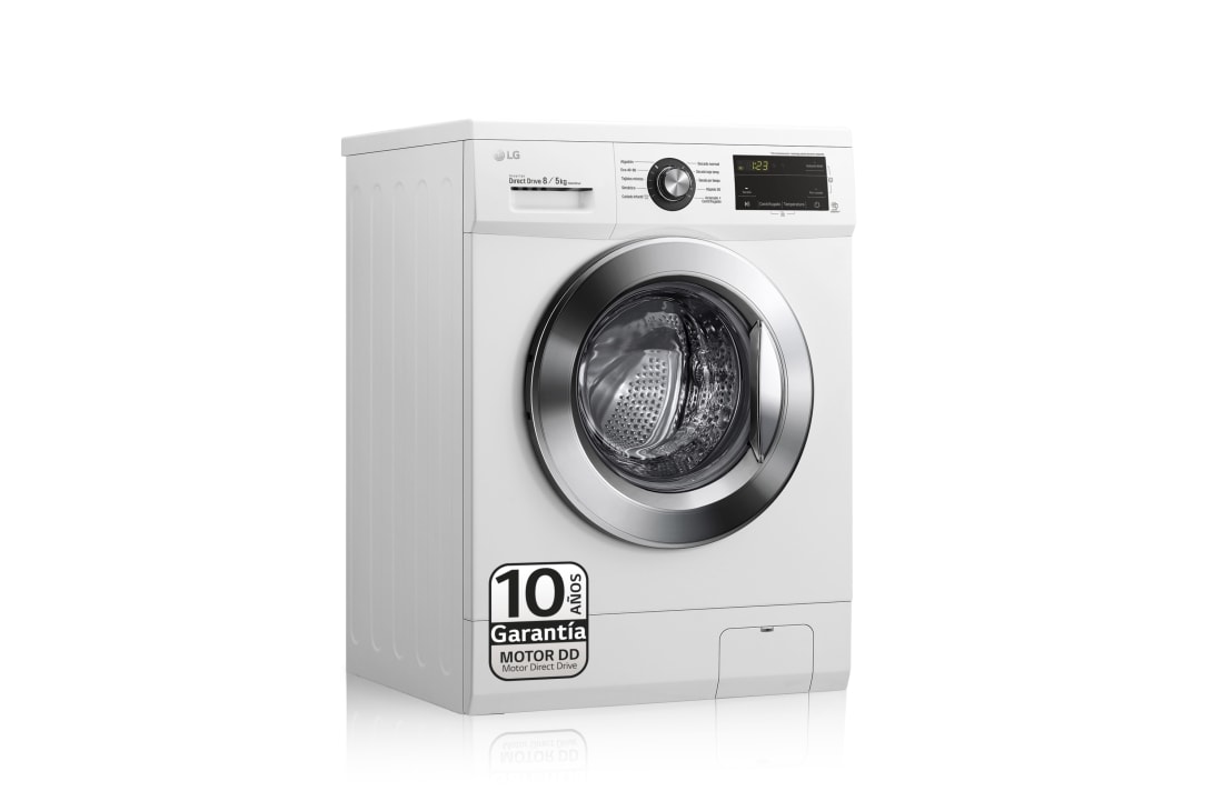 por otra parte, Agua con gas El cuarto LG Lavasecadora Inverter Direct Drive 8/5kg, 1400rpm, Clasificación  D(lavado)/E(secado), Blanca, Serie 100 | LG España