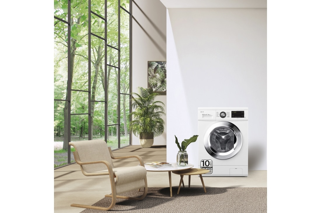 Lavasecadora Inverter Direct Drive 8/5kg, 1400rpm, D(lavado)/E(secado), Blanca, Serie 100 | LG España