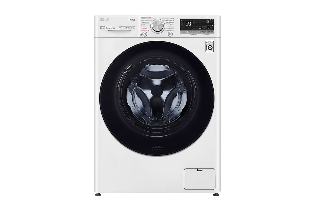 LG Lavadora inteligente  AI Direct Drive con Autodosificación de detergente, 9kg, 1400rpm, Clasificación B, Blanca, Serie 550, F4WV5509SMW, F4WV5509SMW