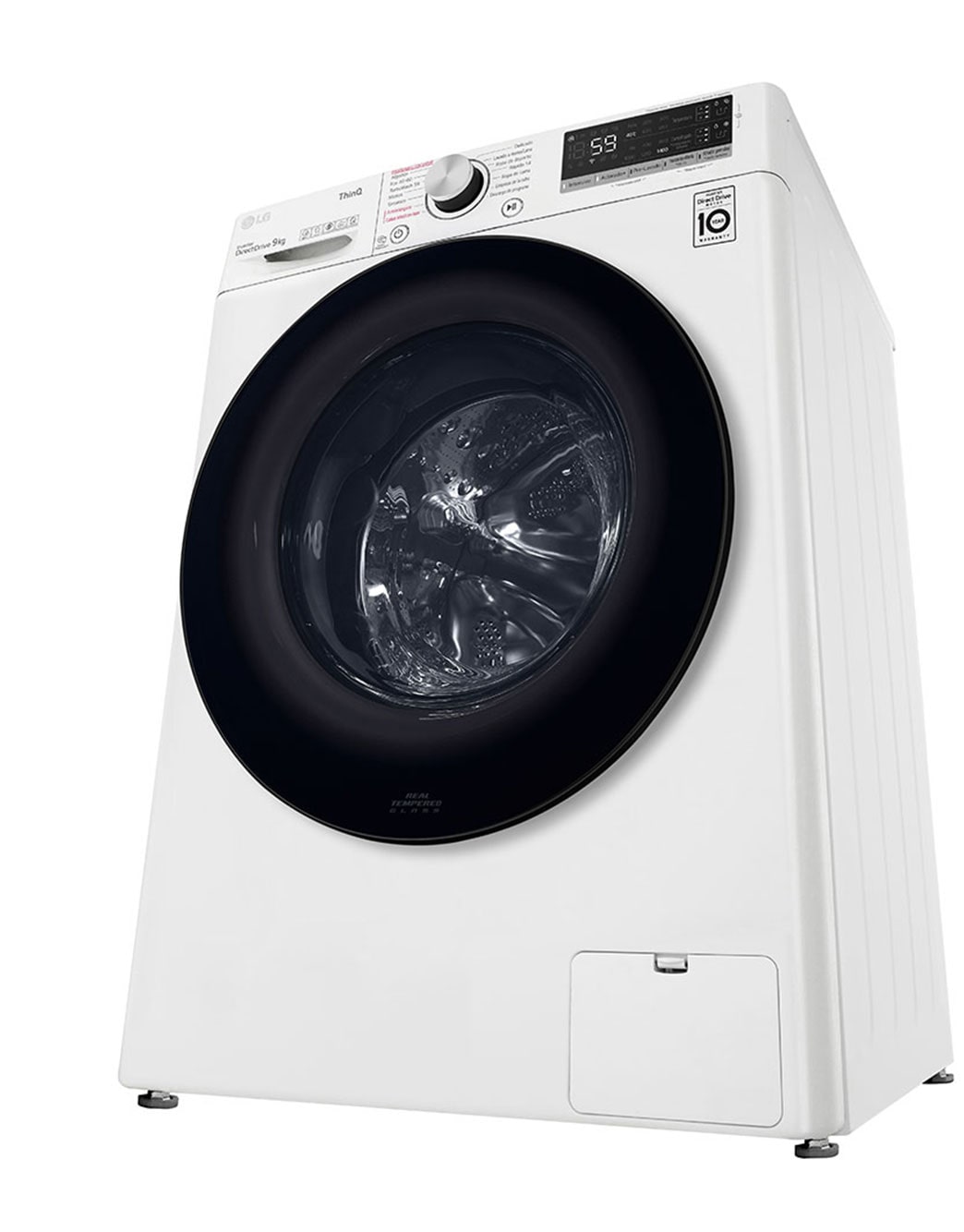 Lavadora inteligente AI Direct Drive con Autodosificación detergente, 9kg, 1400rpm, Clasificación B, Blanca, Serie 550 | LG España
