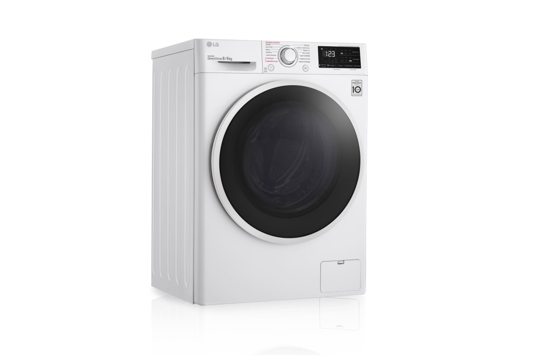 LG Lavasecadora inteligente AI Direct Drive™, con 8/6kg, 1400rpm, Clasificación B(lavado)/E(secado) Blanca, Serie 310 | LG España