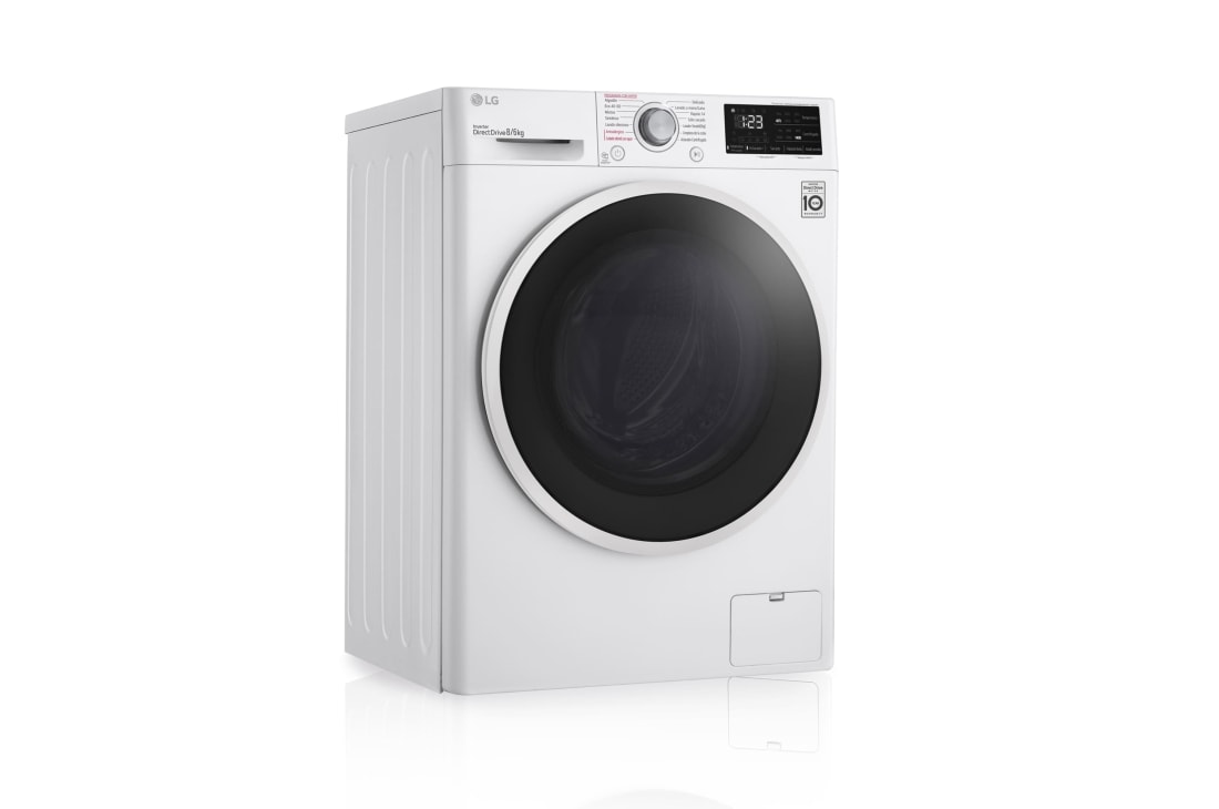 LG Lavasecadora inteligente AI Direct Drive™, con Vapor 8/6kg, 1400rpm, Clasificación B(lavado)/E(secado) Blanca, Serie 310, F4DV3108S0W- vista principal, F4DV3108S0W