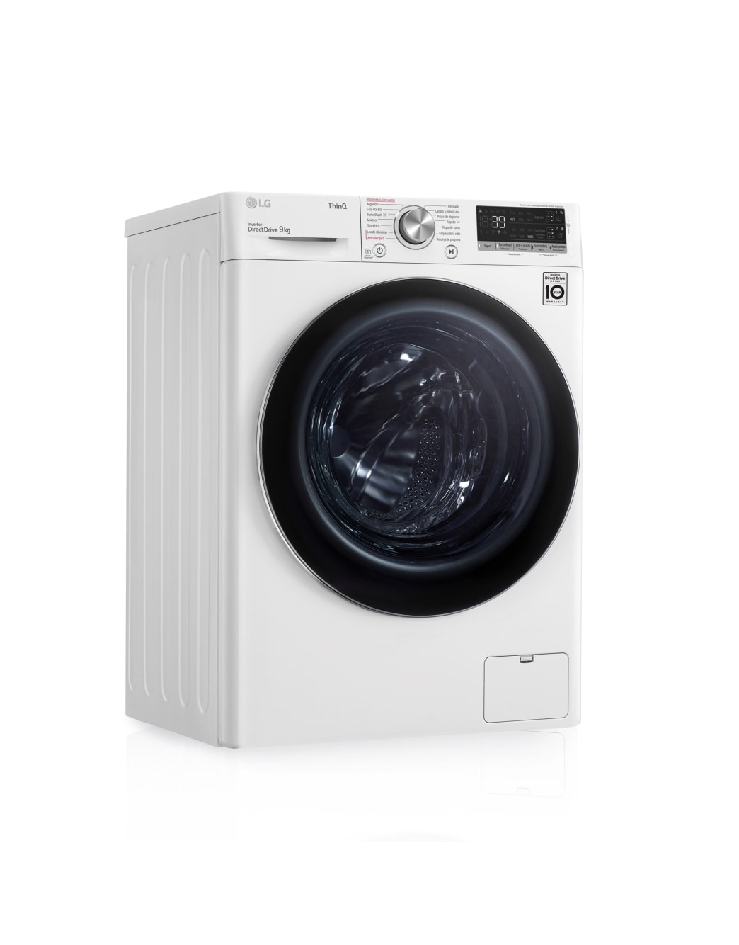 LG Lavadora inteligente 9kg, AI Direct TurboWash 360º, con autodosificación de detergente, 1400rpm, Clasificación A, Blanca, 750 | LG España