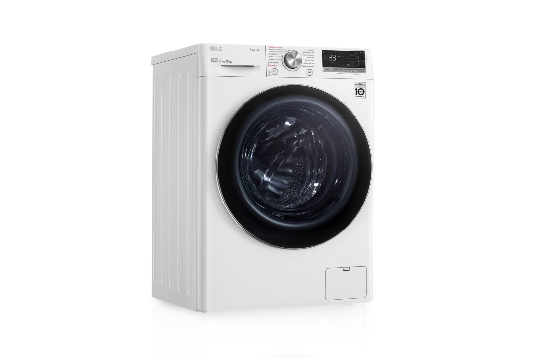 LG Lavadora inteligente 9kg, AI Direct TurboWash 360º, con autodosificación de detergente, 1400rpm, Clasificación A, Blanca, 750 | LG España
